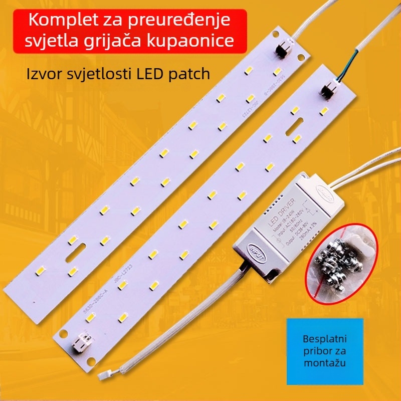 LED trak za strop s integriranim karbonskim vlaknima panelom i priborom za renoviranje rasvjetnog panela
