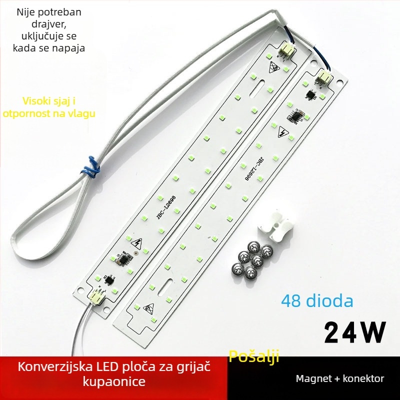 LED trak za strop s integriranim karbonskim vlaknima panelom i priborom za renoviranje rasvjetnog panela