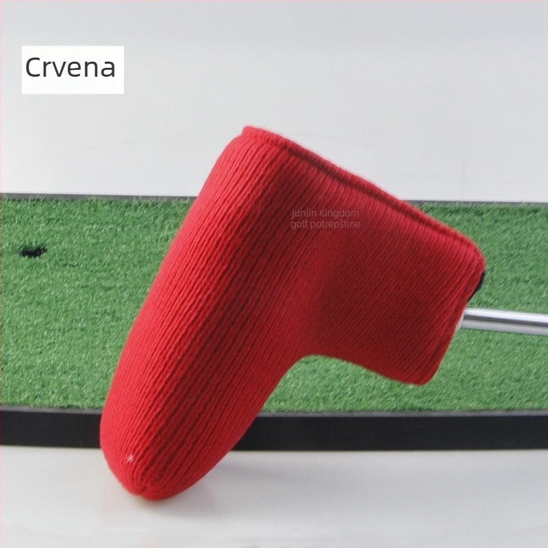 Navlaka za glavu golf-puttera s karikaturnim dizajnom, pletena vuna, dostupna u pet boja