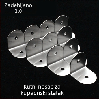 Nerđajući čelični kutni nosač za pregrade javnih zahoda, 90° držač polica.