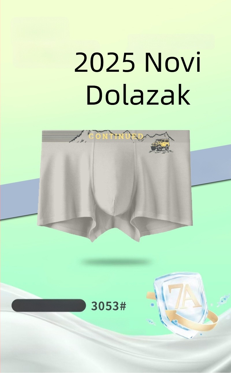 Nove muške bezšivne bokserice od prozračnog modalnog materijala, udoban srednji pojas