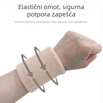 Zapestni pojas za upijanje znoja — elastičan, za fitness, badminton, tenis, košarku i trčanje