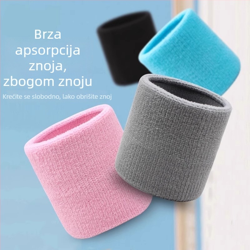 Zapestni pojas za upijanje znoja — elastičan, za fitness, badminton, tenis, košarku i trčanje