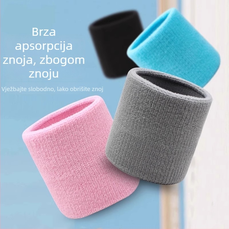 Zapestni pojas za upijanje znoja — elastičan, za fitness, badminton, tenis, košarku i trčanje