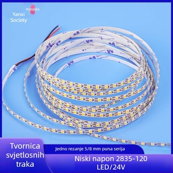 Unutarnji LED trak 24V, 10 m rola, 120 LED 2835, 3000K/4000K/6500K, 120° kut zračenja, za ugrađenu instalaciju