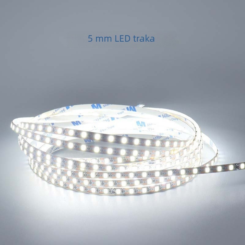 Unutarnji LED trak 24V, 10 m rola, 120 LED 2835, 3000K/4000K/6500K, 120° kut zračenja, za ugrađenu instalaciju