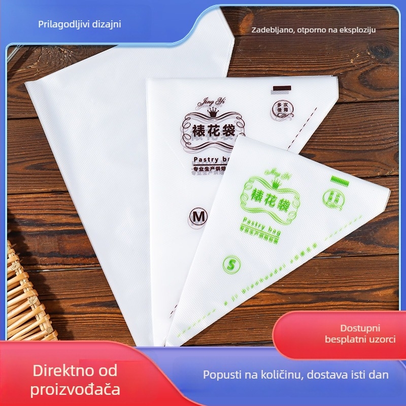 Debljana vrećica za ukrašavanje, jednokratna, prehrambene kvalitete HDPE, za kekse i dječju hranu