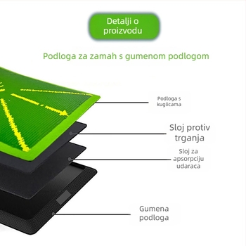 Golf podloga za vježbanje s dizajnom putanje i šljokicama