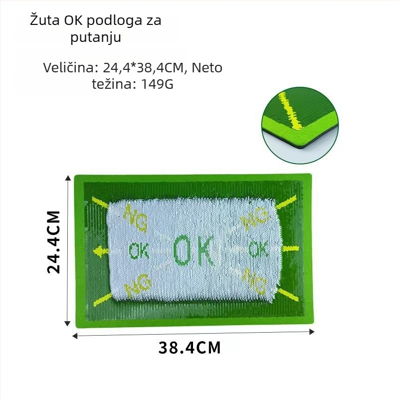 Golf podloga za vježbanje s dizajnom putanje i šljokicama