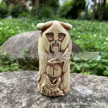 Severni Viking Bog – skulptura od smole s drvenim izgledom, ukras za dom i vanjski vrt