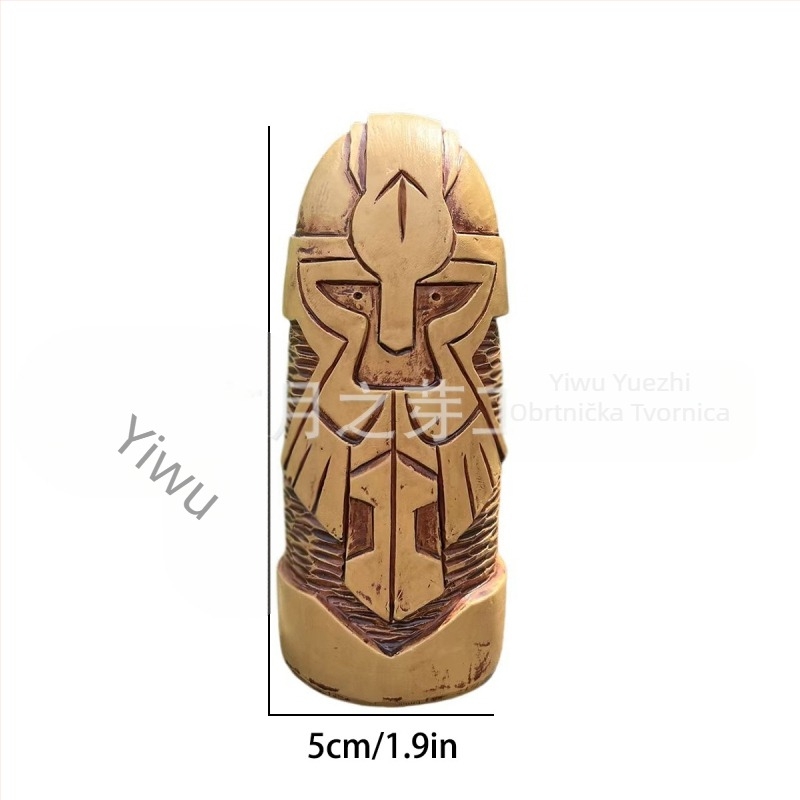 Severni Viking Bog – skulptura od smole s drvenim izgledom, ukras za dom i vanjski vrt