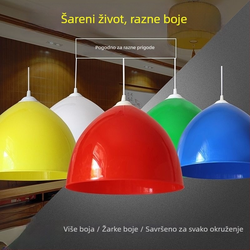 Šareno akrilno-plastično abažur za lustre, pogodan za restorane sa svježom hranom, voćne delikatese i supermarkete