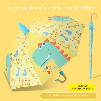 Dječji kišobran s dugom drškom i vodootpornim zaštitnim kućištem, UPF 50+, za vrtić i školu