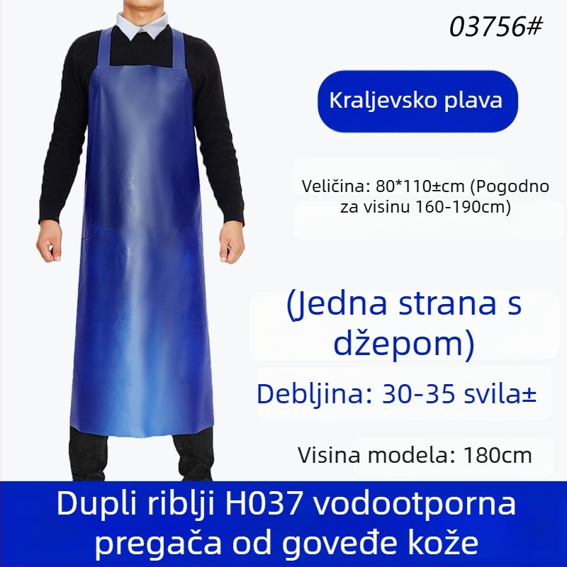 PVC pregača za kuhinju i rukovanje ribama, vodootporna, otporna na ulje i mrlje, radna odjeća bez rukava