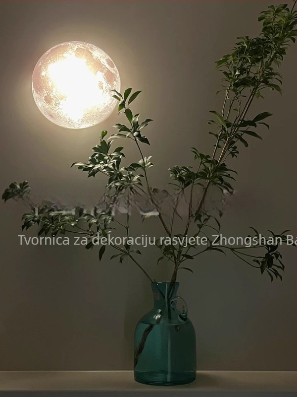 Zidna lampa u obliku polumjeseca, moderni minimalistički dizajn za dnevni boravak, hodnik, balkon i spavaću sobu, 3D ispisana zidna svjetiljka