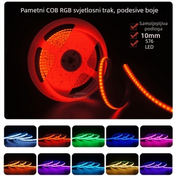 RGB COB LED trak s 576 LED-ova, 12V/24V, daljinsko upravljanje, ambijentalno osvjetljenje za bar