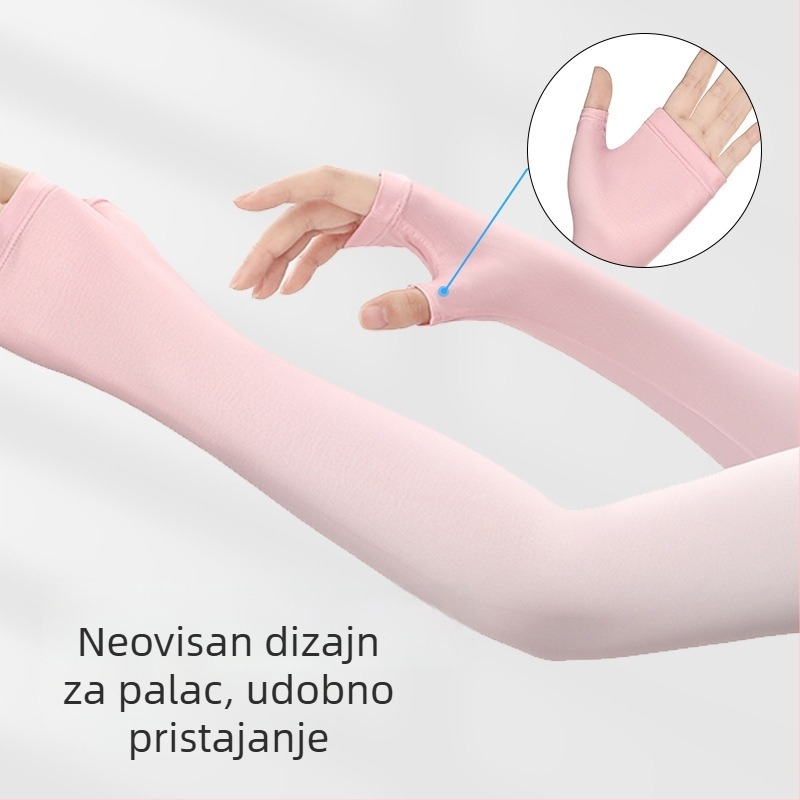 Ženski rukavi od ledenog svile UV zaštita – dugi rukavi za ljeto s gradijentnim dizajnom
