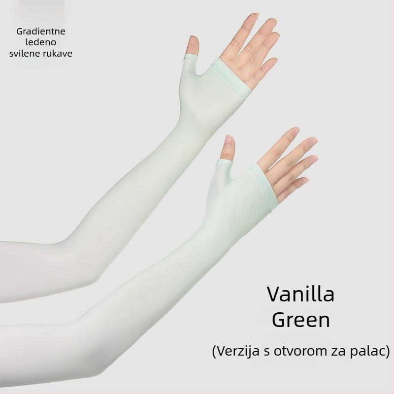 Ženski rukavi od ledenog svile UV zaštita – dugi rukavi za ljeto s gradijentnim dizajnom