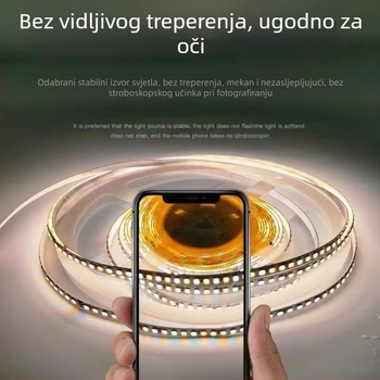 LED trak 24V s dvostrukom temperaturom boje (2835) za spavaću sobu, dnevnu sobu, strop i garderobu – toplo ambijentalno osvjetljenje u tri boje
