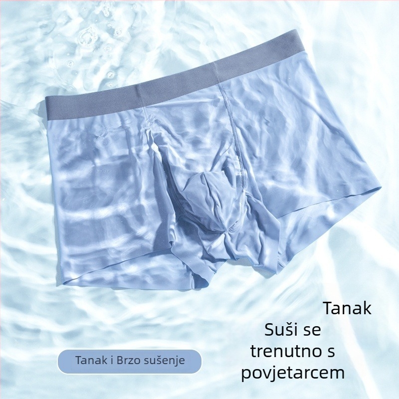 Muške boxerice Ice Silk, plus veličina, ljeto, ultra-tanke