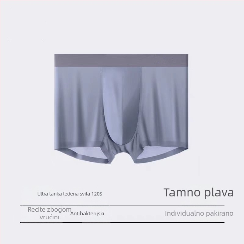 Muške boxerice Ice Silk, plus veličina, ljeto, ultra-tanke