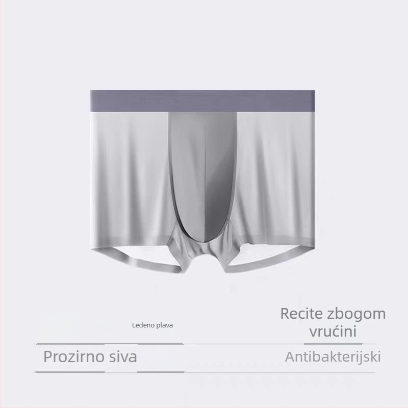 Muške boxerice Ice Silk, plus veličina, ljeto, ultra-tanke