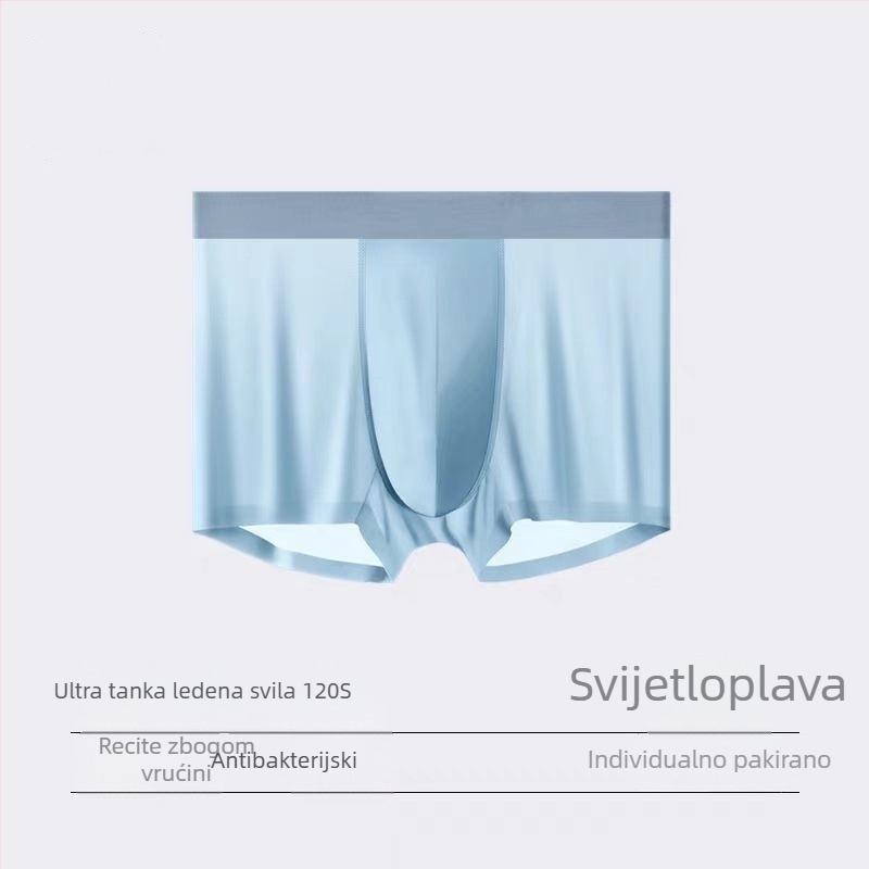 Muške boxerice Ice Silk, plus veličina, ljeto, ultra-tanke