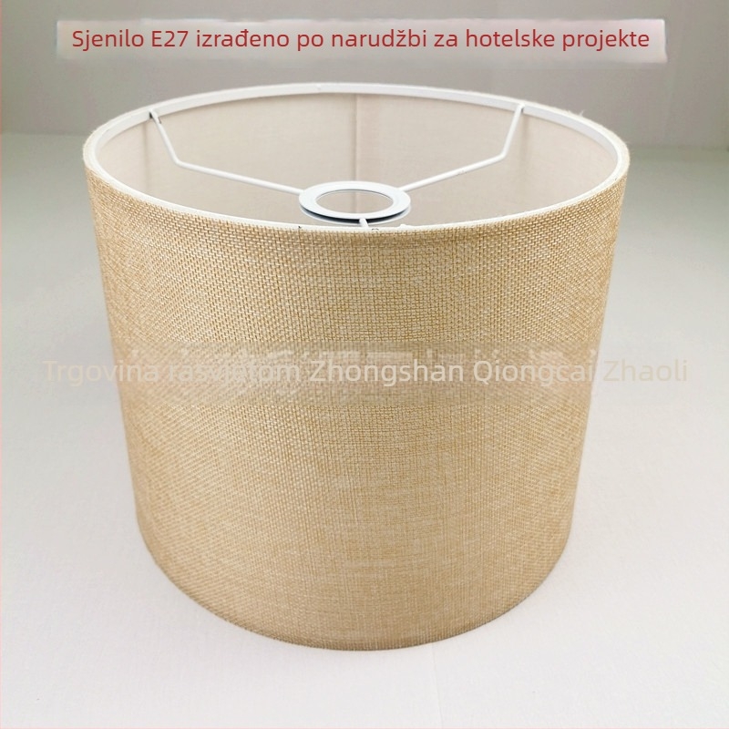 Sklopivi ravni abažur kineskog stila za lustru i stolnu lampu – platneni abažur