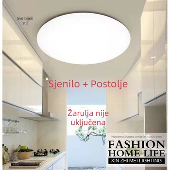 LED okrugla stropna svjetiljka komplet s metalnim kućištem i sjenilom, DIY izvor svjetla za spavaću sobu, hodnik i balkon
