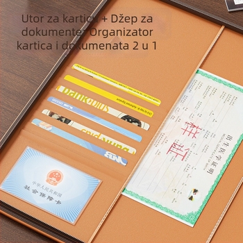 Organizator obiteljskih dokumenata: mapa za putovnicu, držač kartica, knjiga kućne registracije, potvrda o cijepljenju, kućni organizator skladištenja, zaštitni poklopac