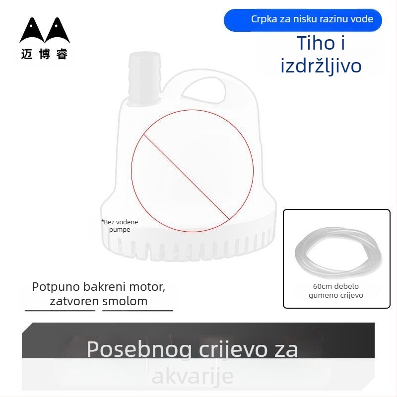 Akvarijska pumpa za cirkulaciju vode, tri u jednom, potopna, izuzetno tiha, kućna upotreba, mini s donjim usisavanjem