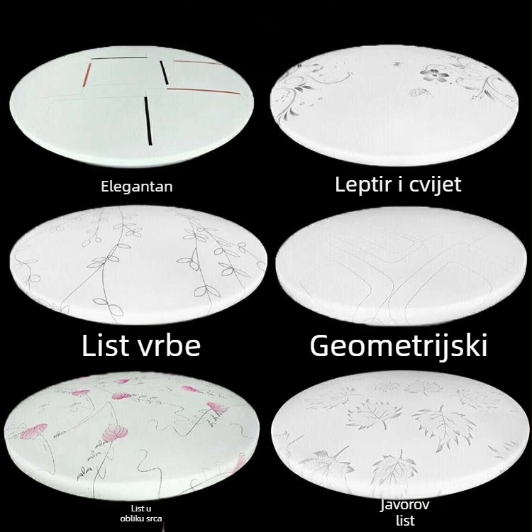 LED okrugla stropna svjetiljka s abažurom i kućištem – jednostavan modern dizajn za spavaću sobu i dnevni boravak, set osvjetljenja