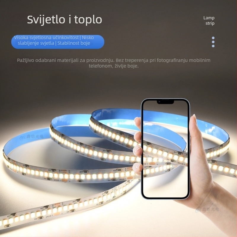 2835 LED trak s dvotemperaturnim rasvjetom, 12V/24V, regulirano atmosfersko osvjetljenje za garderobu i ogledalo za šminkanje