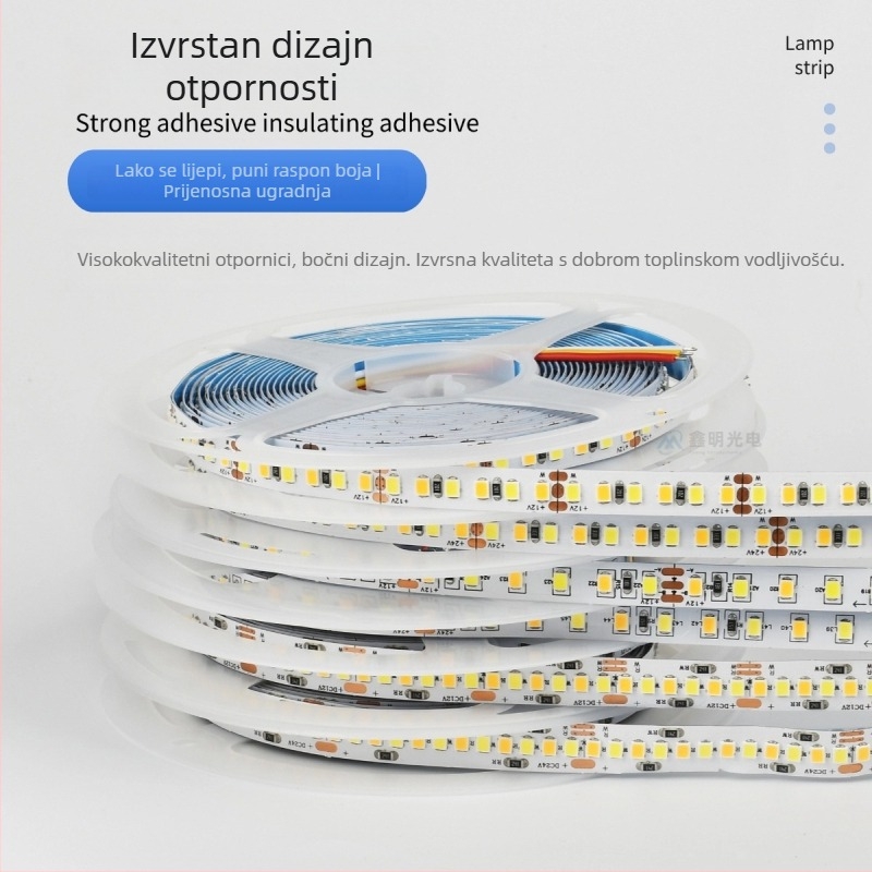 2835 LED trak s dvotemperaturnim rasvjetom, 12V/24V, regulirano atmosfersko osvjetljenje za garderobu i ogledalo za šminkanje