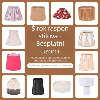 Okrugli laneni abažur za stolnu lampu, noćnu lampu i podnu lampu — odvojivo platneno sjenilo