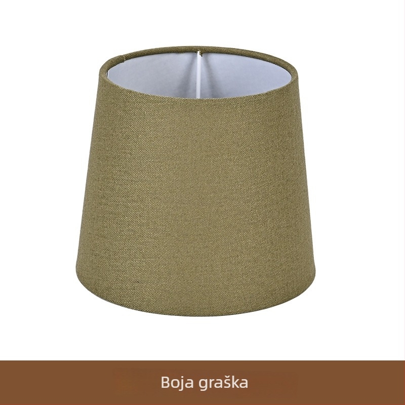 Okrugli laneni abažur za stolnu lampu, noćnu lampu i podnu lampu — odvojivo platneno sjenilo