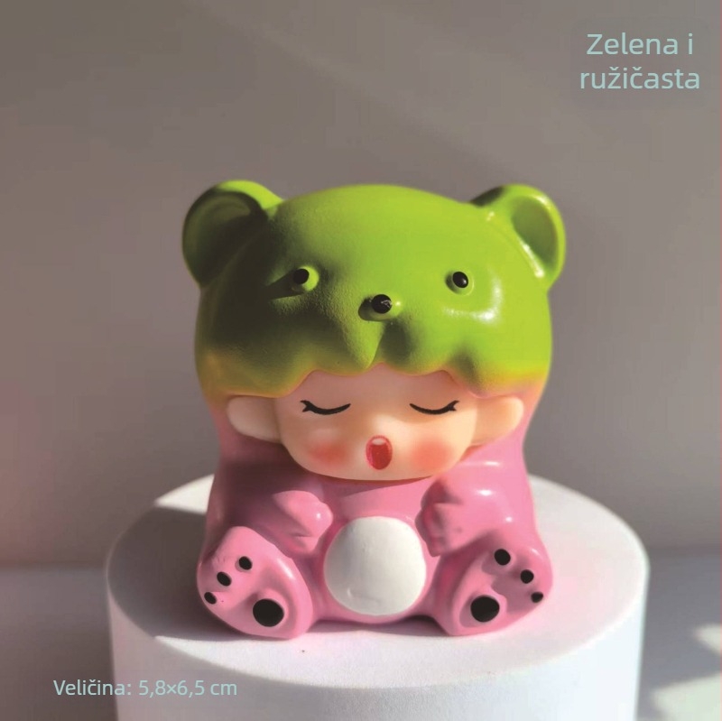 Figurica od smole Yunmeng medvjed za stolni ukras, dopamin stil, kutija iznenađenja, slatka crtani lik