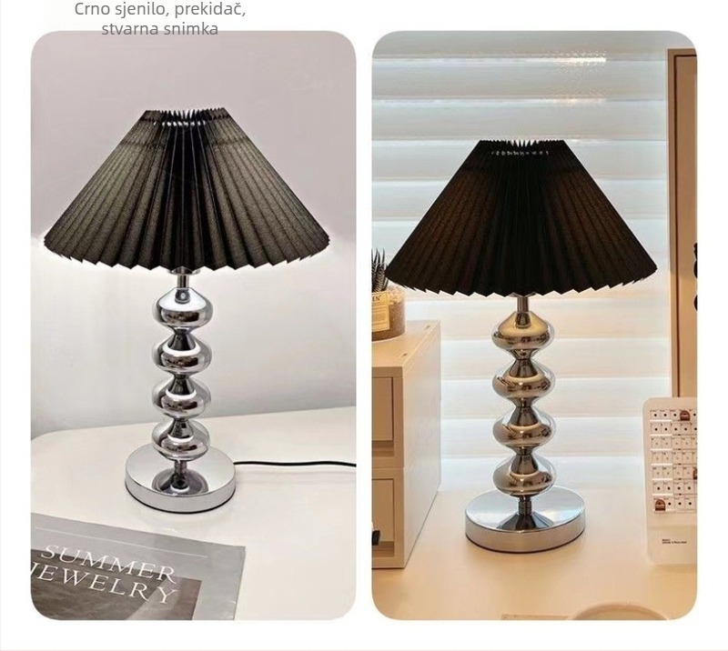 Nordijski INS stil ambijentalna stolna lampa za spavaću sobu, noćna svjetiljka, retro dar za djevojke, dekor za dom, kompaktna noćna svjetiljka s elegantnim izgledom