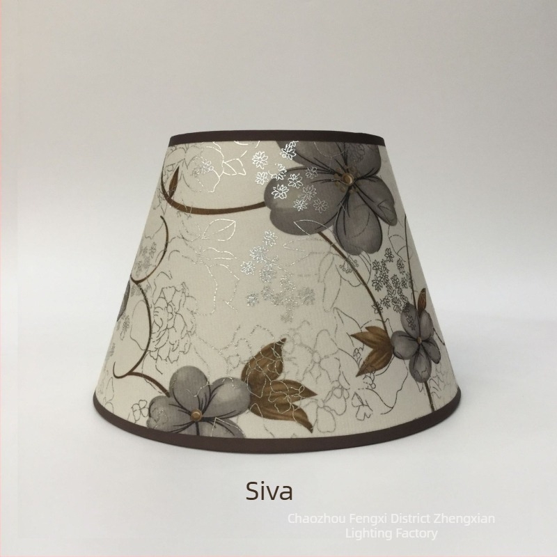 Kineskog stila retro stolna lampa s platnenim abažurom, E27 držač, cvjetni dizajn, za spavaću sobu, dom ili hotelski hodnik