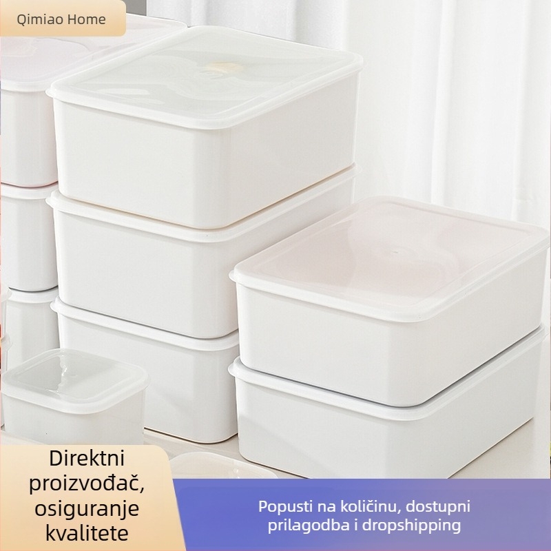 Kutija za skladištenje za kućni hladnjak i zamrzivač, posebna kutija za čuvanje svježeg voća i povrća sa poklopcem, prašinu otporna