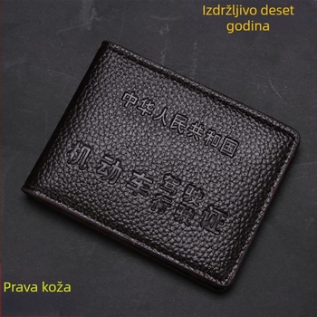 Kožni etui za vozačku dozvolu – dvostruka funkcija, držač kartica i bilježnica, velik kapacitet za dokumente