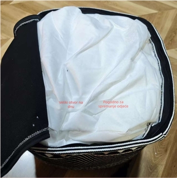 Tekstilni skladišni taburekvadratnog oblika, 42×42×33 cm, 35 L, s uklonjivim pokrovom, višenamjenski organizator za kapute i lutke