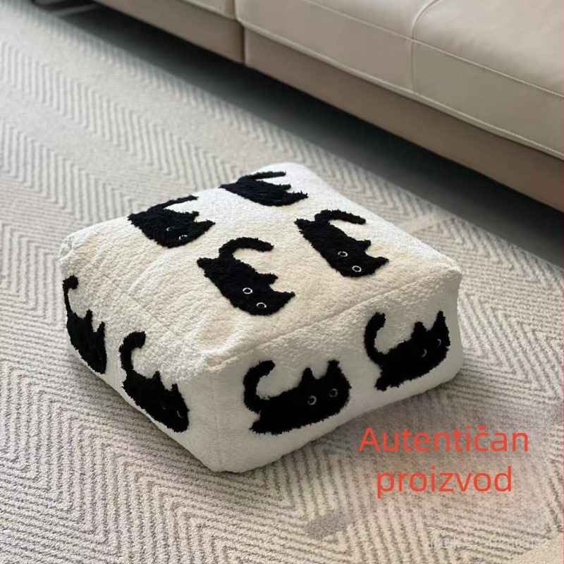 Tekstilni skladišni taburekvadratnog oblika, 42×42×33 cm, 35 L, s uklonjivim pokrovom, višenamjenski organizator za kapute i lutke