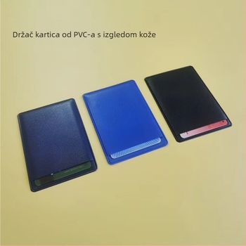 PVC držač kartica s imitacijom kože, za hotelske kartice za sobe, vizitke i identifikacijske kartice uz ispis logotipa