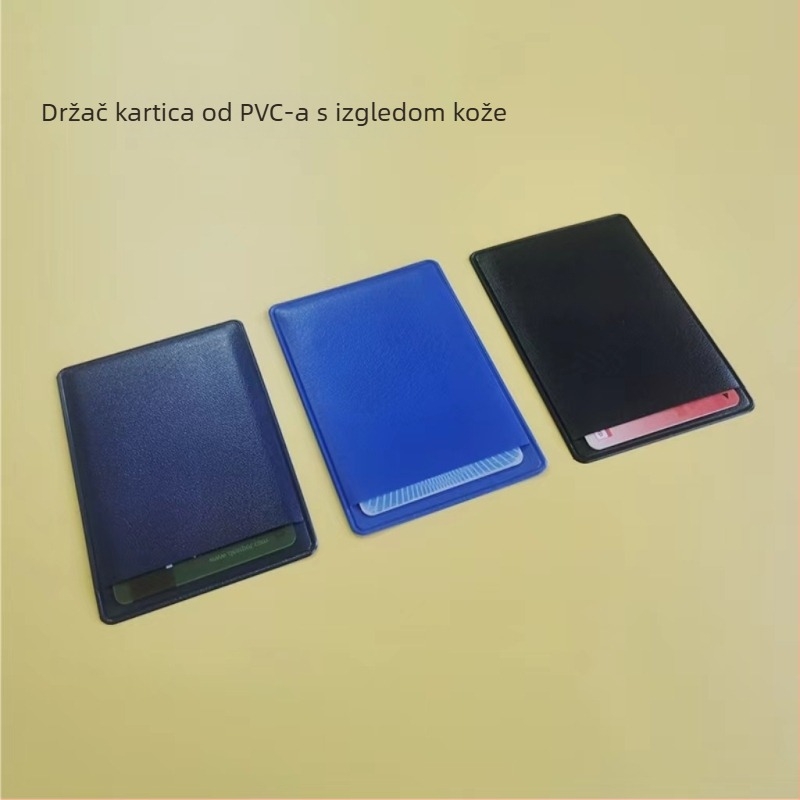 PVC držač kartica s imitacijom kože, za hotelske kartice za sobe, vizitke i identifikacijske kartice uz ispis logotipa