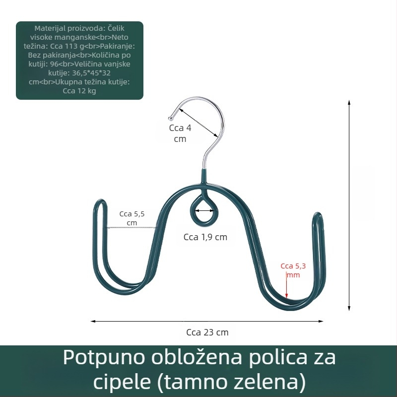 Vješalica za cipele od nehrđajućeg čelika za balkon, otporna na vjetar, višenamjenski sušilni stalak