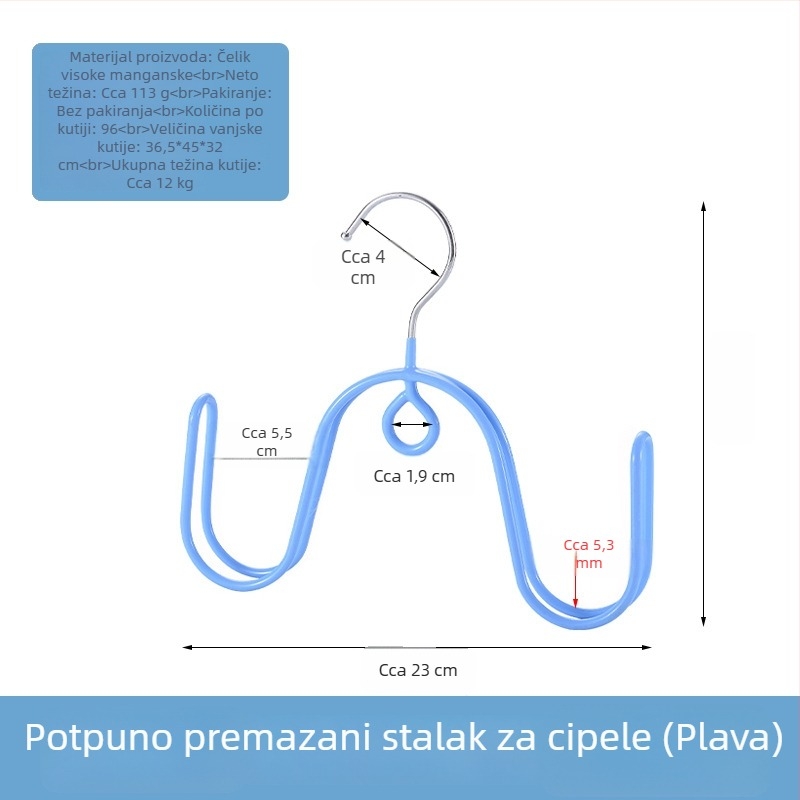Vješalica za cipele od nehrđajućeg čelika za balkon, otporna na vjetar, višenamjenski sušilni stalak