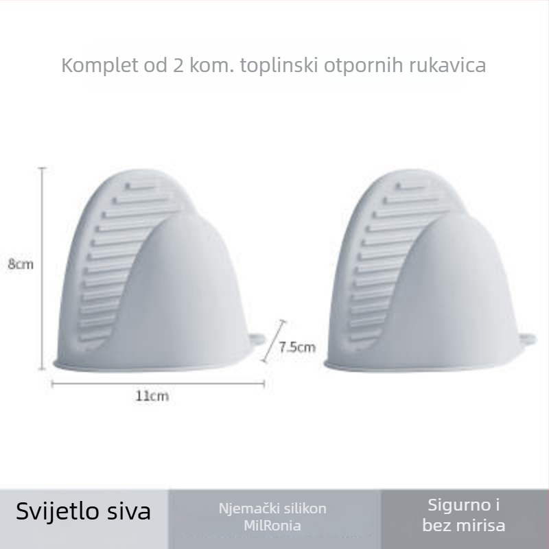 Debele silikonske toplinski otporne rukavice za pećnicu i mikrovalnu, silikonski klipse za držanje ručki lonaca, alat za ručke posuđa