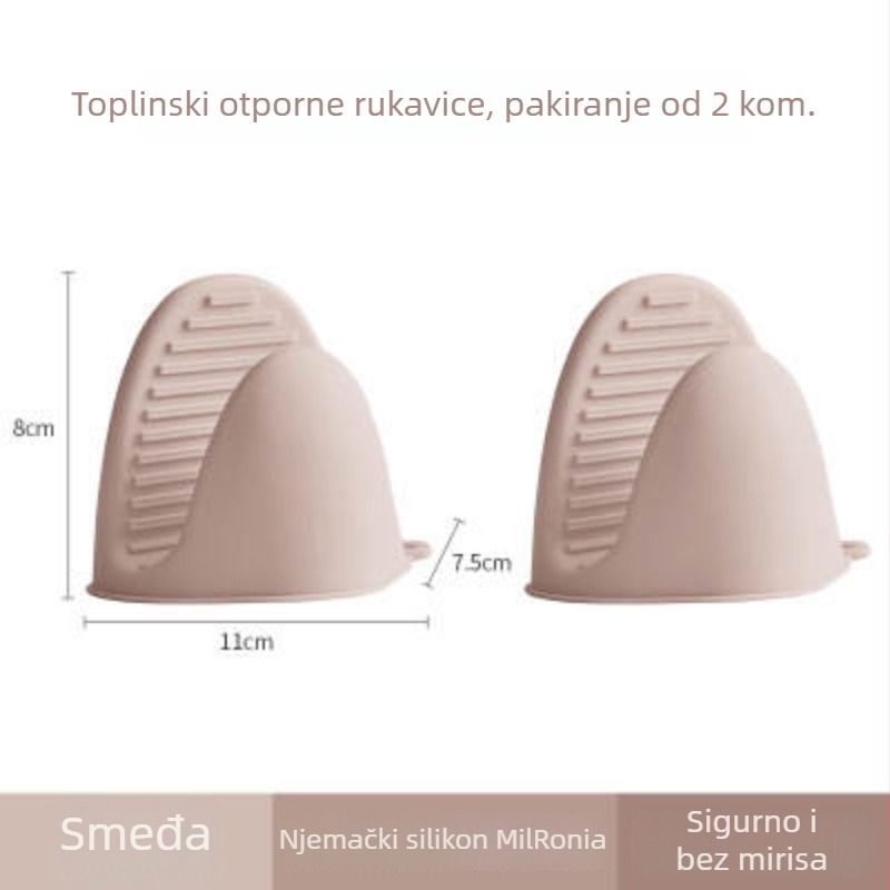 Debele silikonske toplinski otporne rukavice za pećnicu i mikrovalnu, silikonski klipse za držanje ručki lonaca, alat za ručke posuđa