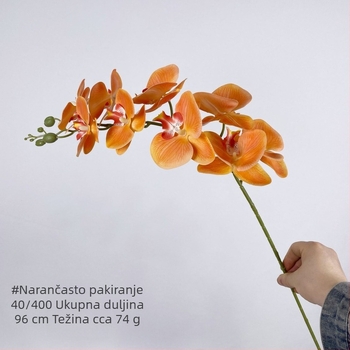 Devetoglava umjetna orhideja Phalaenopsis od satena, za vjenčanja i događanja, kućnu dekoraciju, rekvizite za fotografiju